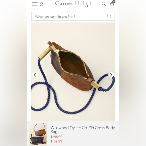 Wildwood Oyster Co. Brown Leather Zip Crossbody & Portland Leather Goods tassel